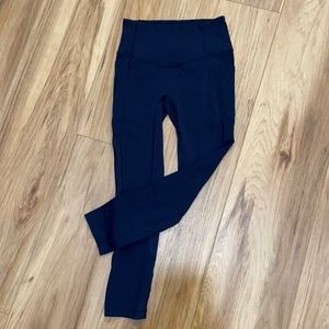 Navy blue Lulu CROP leggings